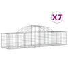 vidaXL Paniers &agrave; gabions arqu&eacute;s 7 pcs 200x50x40/60 cm fer galvanis&eacute;