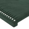 vidaXL Tête de lit avec oreilles Vert foncé 93x23x78/88 cm Velours
