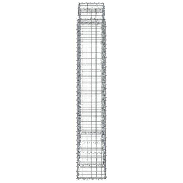vidaXL Panier de gabions arqué 200x50x220/240 cm Fer galvanisé