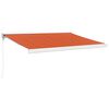 vidaXL Auvent r&eacute;tractable orange et marron 3x2,5 m tissu et aluminium