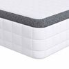 vidaXL Matelas Moyennement doux 90 x 200 cm Blanc et Gris