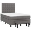 vidaXL Sommier &agrave; lattes de lit avec matelas gris 120x190 cm similicuir