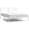 vidaXL Cadre de lit m&eacute;tal sans matelas et t&ecirc;te de lit blanc 120x190 cm