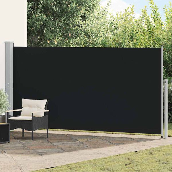 vidaXL Auvent latéral rétractable 160 x 500 cm Noir