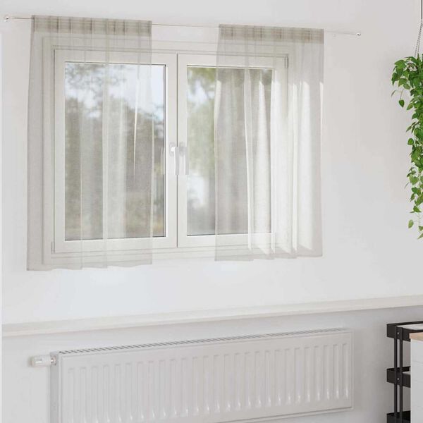 vidaXL Rideau en Voile 2 pcs Crème 140 x 140 cm Polyester