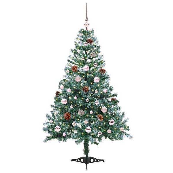 vidaXL Sapin de No&euml;l artificiel avec 150 LED Vert 150 cm PVC et Acier