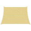 vidaXL Voile d'ombre Jaune et blanc 4 / 5 x 3 m HDPE