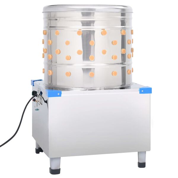 vidaXL Plumeuse &agrave; poules Acier inoxydable 156 doigts 1500 W