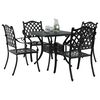 vidaXL Ensemble de tables de jardin 5 pcs Noir Aluminium coul&eacute;