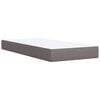 vidaXL Sommier &agrave; lattes de lit avec matelas Taupe 90x190 cm Tissu
