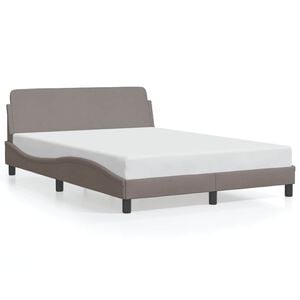 vidaXL Cadre de lit Dover taupe 120x200 cm tissu