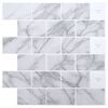 vidaXL Carreau de m&eacute;tro 50 pc Marbre blanc 30 x 30 cm
