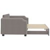 vidaXL Lit de jour avec gigogne sans matelas taupe 90x200 cm