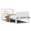 vidaXL Cadre de lit avec t&ecirc;te de lit sans matelas blanc 90x200 cm