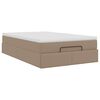 VidaXL Cadre de lit ottoman et matelas cappuccino 120x200cm similicuir