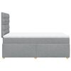 vidaXL Sommier &agrave; lattes de lit et matelas gris clair 120x190 cm tissu