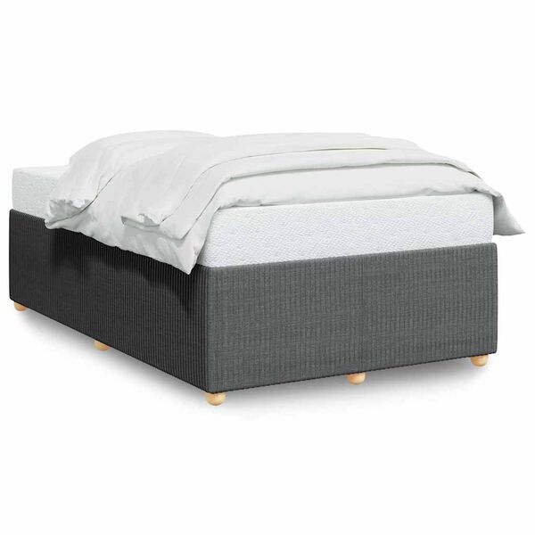vidaXL Cadre de lit sans matelas gris fonc&eacute; 120x200 cm tissu
