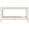 vidaXL Banc de jardin blanc 82,5x35x45 cm bois massif de pin