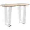 vidaXL Pieds de table basse en forme de V, 2 pi&egrave;ces, blanc, 38 x (42-43,3) cm, acier