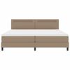vidaXL Lit &agrave; ressorts avec matelas Cappuccino 200 x 200 cm Simili cuir