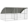 vidaXL Kennel pour Chiens 2 pcs Argent&eacute; 4 x 2 x 2 m Acier