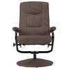 vidaXL Fauteuil TV avec repose-pied Marron Similicuir daim