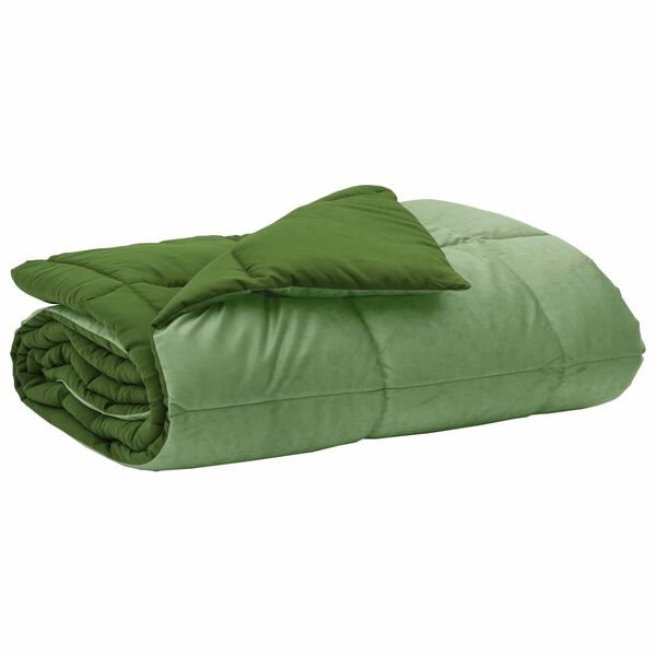 vidaXL Duvet complet toute l'ann&eacute;e Vert 220 x 240 cm Microfibre
