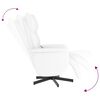 vidaXL Fauteuil inclinable de massage repose-pieds blanc similicuir