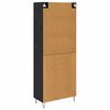 vidaXL Haut Armoire 2 pcs Ch&ecirc;ne noir Bois d'ing&eacute;nierie et verre