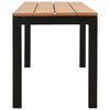 vidaXL Banc de jardin 110 cm acier et WPC marron et noir