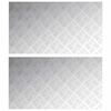 vidaXL Nez de marche 2 pc 90 x 50 cm Argent&eacute; Aluminium Rectangulaire