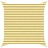 vidaXL Voile d'ombre Jaune et blanc 3,6 x 3,6 m HDPE