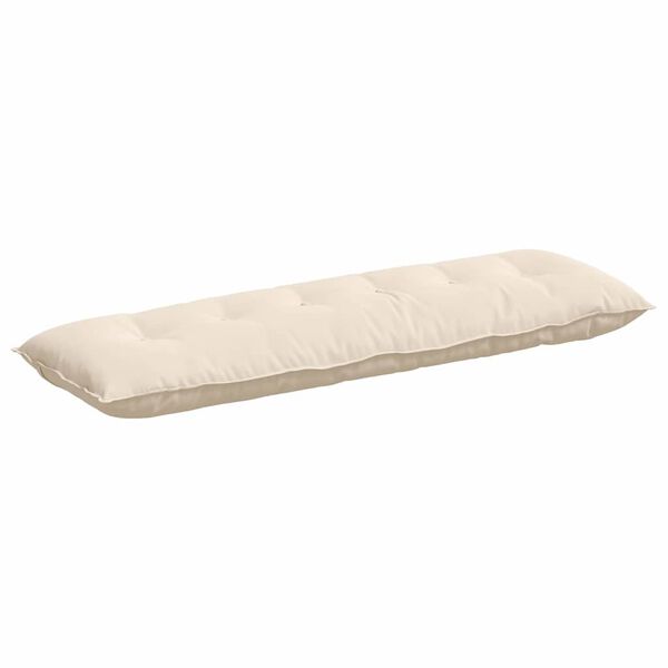 vidaXL Coussin de Dos Beige 160 x 50 cm Tissu en microfibre
