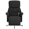 vidaXL Fauteuil inclinable de massage avec repose-pieds noir tissu