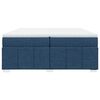 vidaXL Sommier &agrave; lattes de lit avec matelas Bleu 200x200 cm Tissu