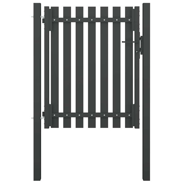vidaXL Portail de jardin en acier 100x100 cm anthracite