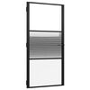 vidaXL Porte en verre 102,5 x 3,5 x 201,5 cm Aluminium Noir