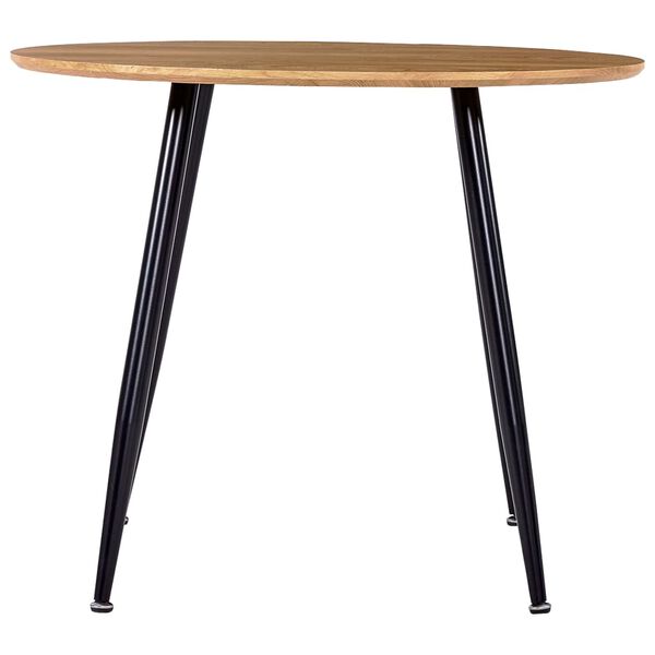 vidaXL Table de salle &agrave; manger Ch&ecirc;ne et noir 90x73,5 cm MDF