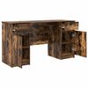 vidaXL Bureau avec porte Ch&ecirc;ne fum&eacute; 140 x 49 x 76 cm Bois d'ing&eacute;nierie
