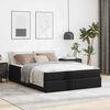 vidaXL Cadre de lit avec matelas avec matelas 2 pcs Noir PVC