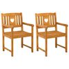 vidaXL Chaises de jardin 2 pc Naturel Bois d'Acacia Massif