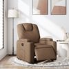vidaXL Fauteuil inclinable électrique Marron Tissu