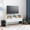 vidaXL Meuble TV blanc 100,5x39x60,5 cm acier
