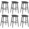 vidaXL Ensemble de bar 7 pcs Noir et gris