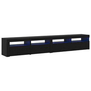 vidaXL Meuble TV 2 pcs Ch&ecirc;ne noir 240 x 35 x 40 cm Bois d'ing&eacute;nierie