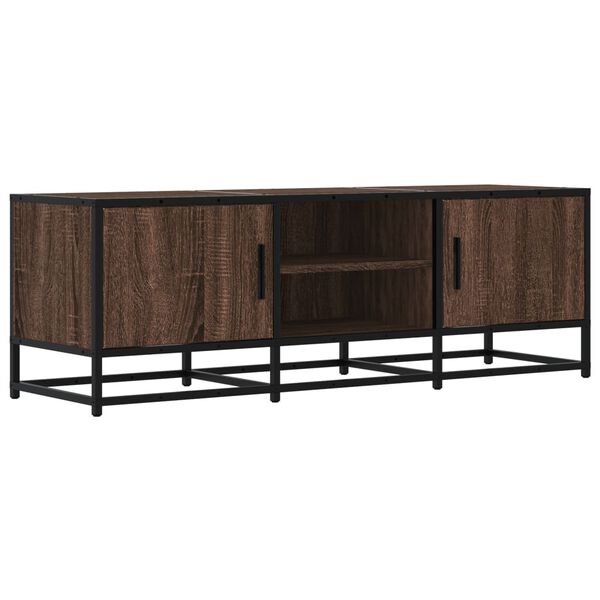 vidaXL Meuble TV chêne marron 120x35x41 cm bois d'ingénierie et métal