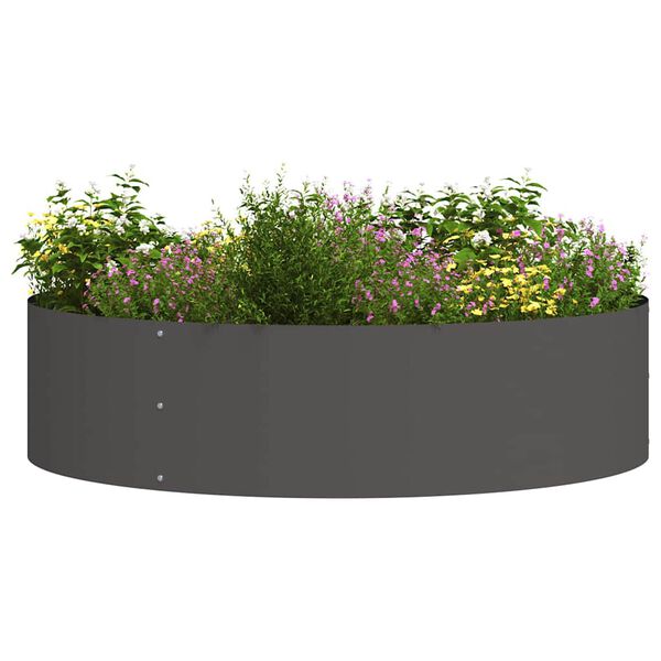 vidaXL Anneau de jardini&egrave;re Noir 80 x 80 x 20 cm Acier lamin&eacute; &agrave; froid