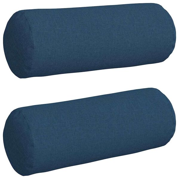 vidaXL Coussins d'accent 2 pcs Bleu &Oslash; 25 x 70 cm tissu