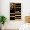 vidaXL Armoire &agrave; bijoux avec miroir et &eacute;clairage LED mural