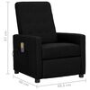 vidaXL Fauteuil de massage Noir Tissu